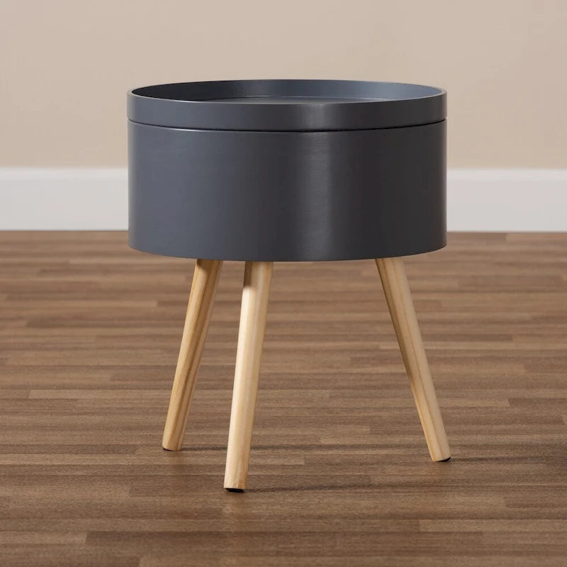Baxton Studio Jessen Mid-Century Modern Wood End Table with Removable Top-4