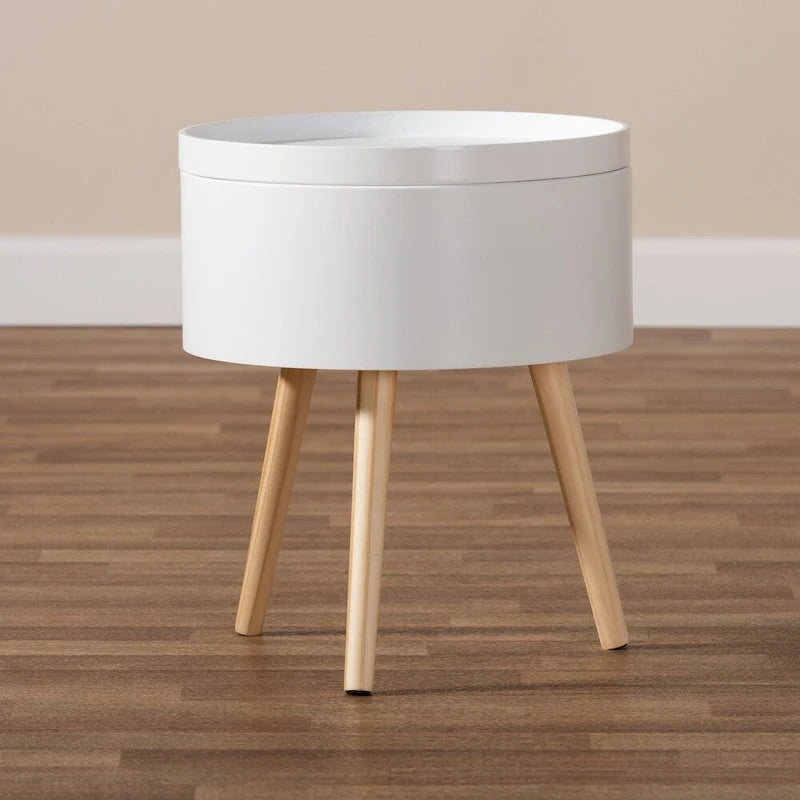 Baxton Studio Jessen Mid-Century Modern Wood End Table with Removable Top-7