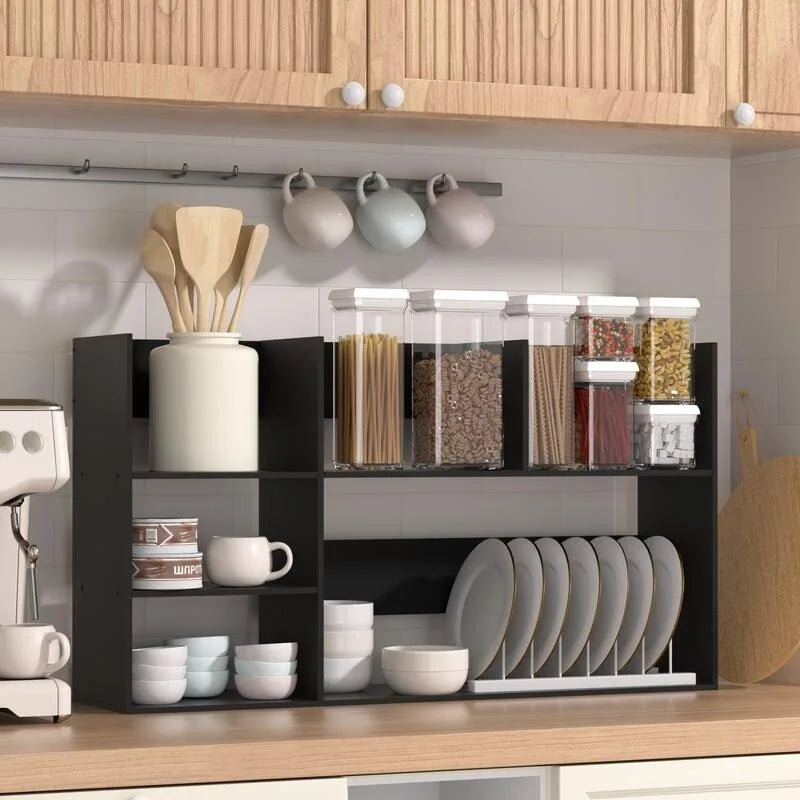 Multi-Unit Desk Organizer Storage Rack Book Shelf for Office Home and Bathroom-4