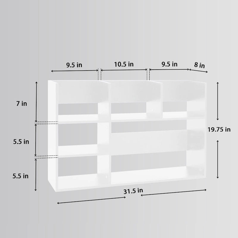 Multi-Unit Desk Organizer Storage Rack Book Shelf for Office Home and Bathroom-8