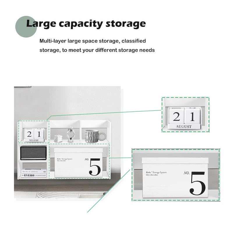 Multi-Unit Desk Organizer Storage Rack Book Shelf for Office Home and Bathroom-10