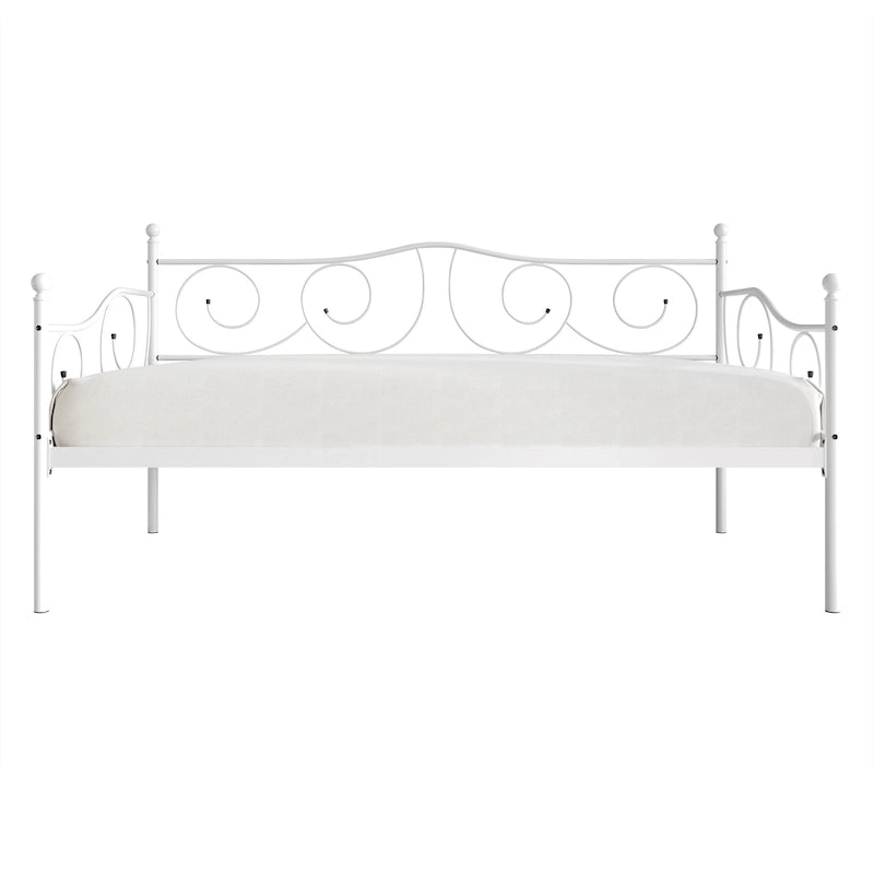 Twin Metal Daybed with Storage - Black/White/Brown-23
