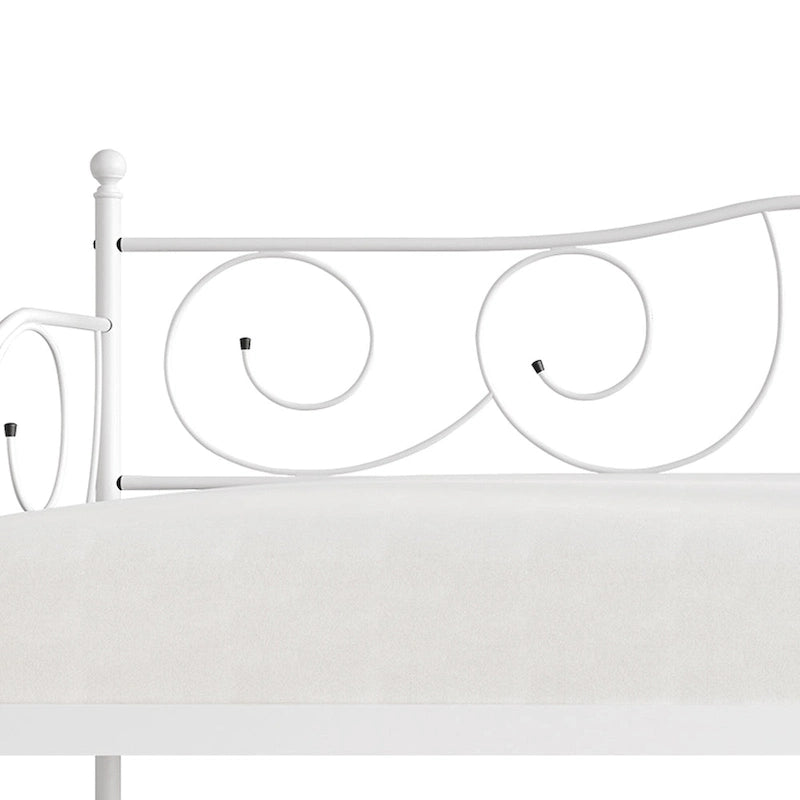 Twin Metal Daybed with Storage - Black/White/Brown-13