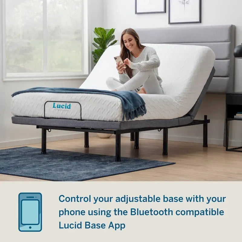 Adjustable Bed Base with Wireless Remote - Queen/Full/Twin XL-3