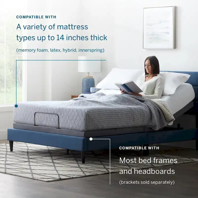Adjustable Bed Base with Wireless Remote - Queen/Full/Twin XL-4