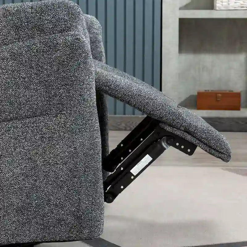 Swivel Rocker Fabric Recliner Chair Manual Reclining Sofa Set of two-9