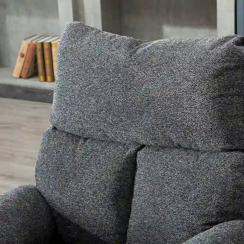 Swivel Rocker Fabric Recliner Chair Manual Reclining Sofa Set of two-11