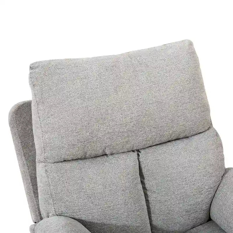 Swivel Rocker Fabric Recliner Chair Manual Reclining Sofa Set of two-16