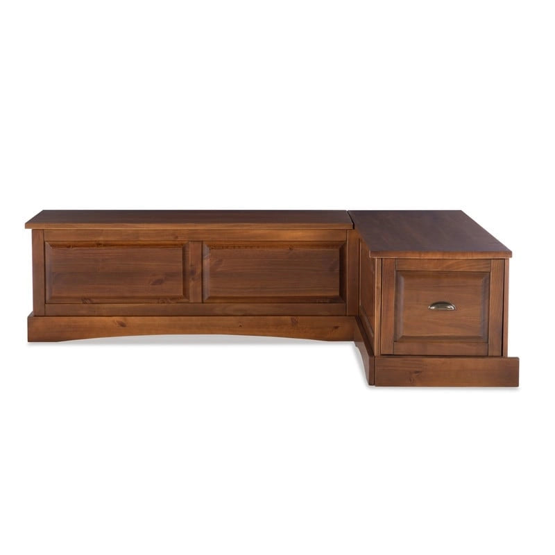 Ame Walnut Backless Nook Table Set-6