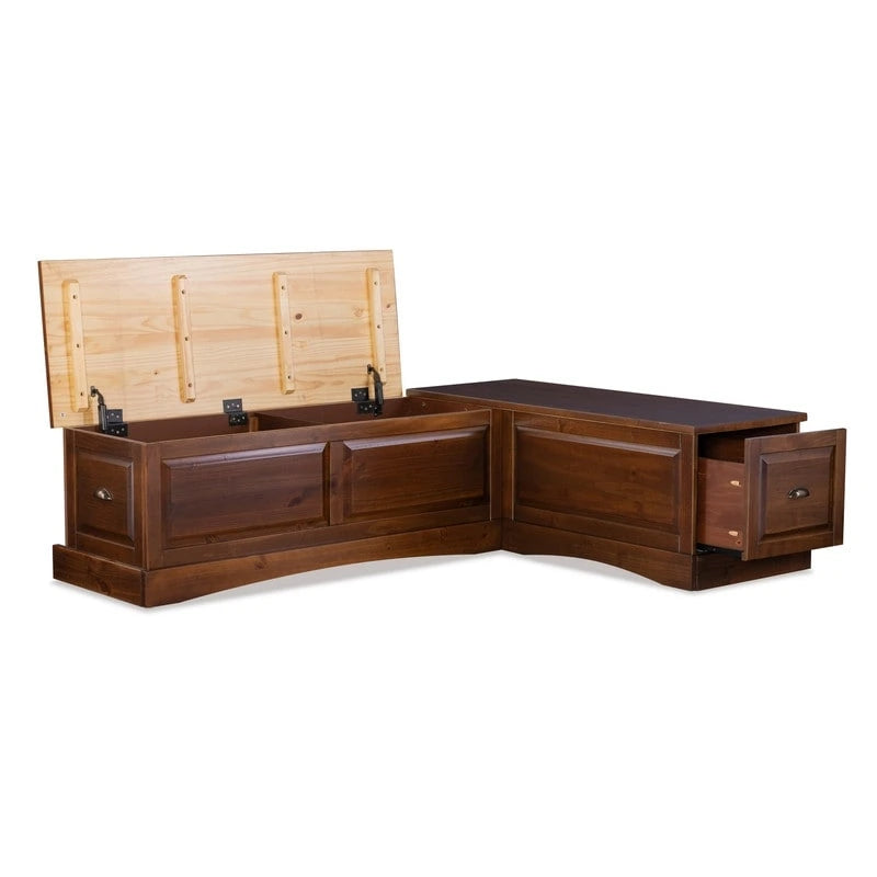 Ame Walnut Backless Nook Table Set-7