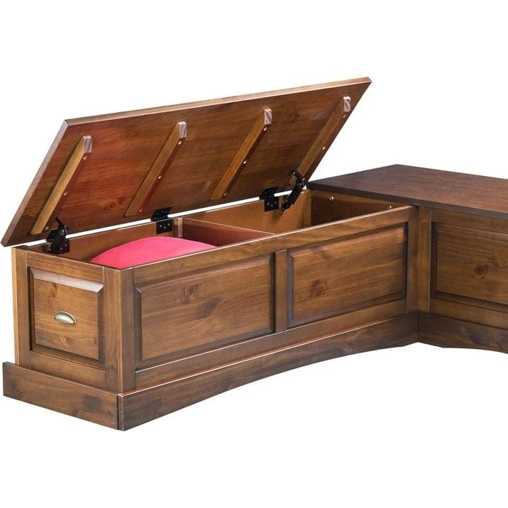 Ame Walnut Backless Nook Table Set-10