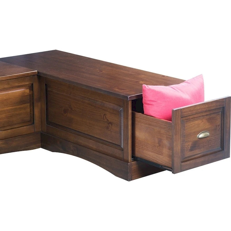 Ame Walnut Backless Nook Table Set-11