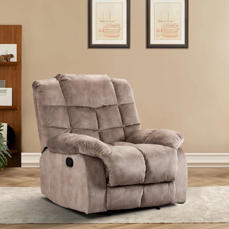 Manual Reclining Fabric Recliner and Single Sofa-38