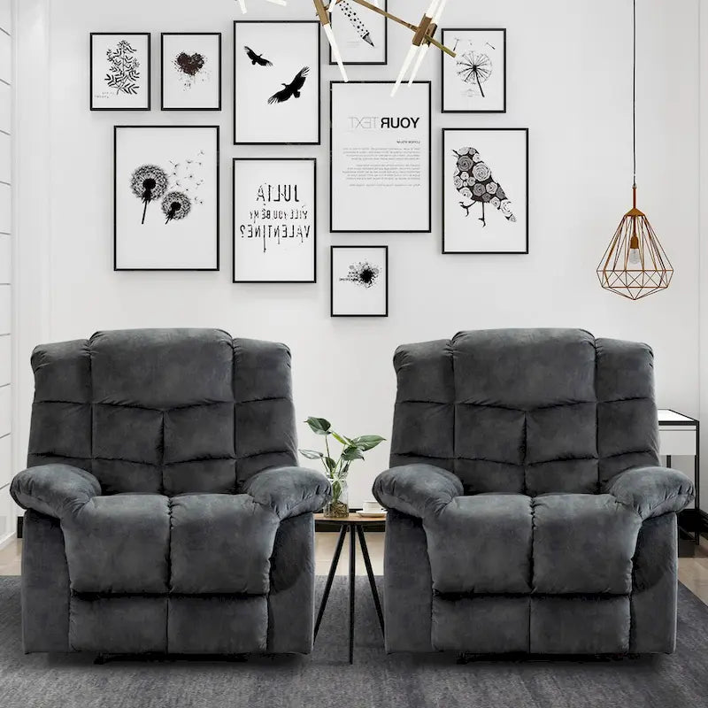 Manual Reclining Fabric Recliner and Single Sofa-5