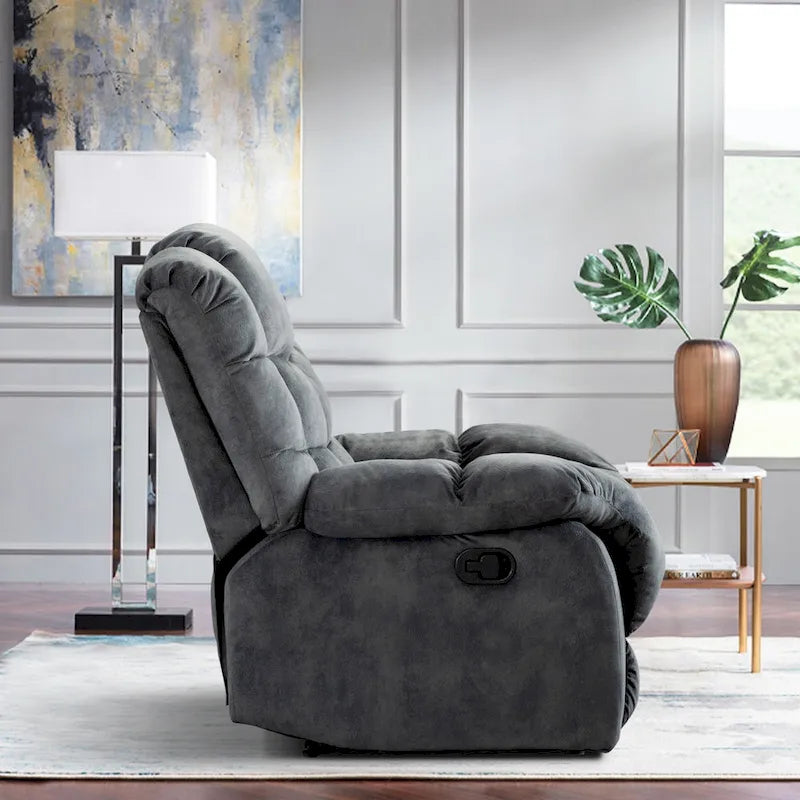 Manual Reclining Fabric Recliner and Single Sofa-8