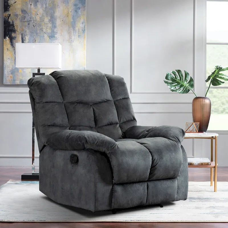 Manual Reclining Fabric Recliner and Single Sofa-9