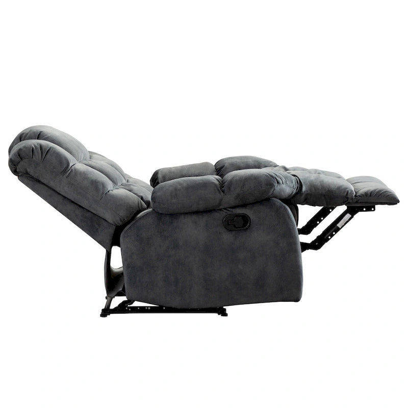 Manual Reclining Fabric Recliner and Single Sofa-15