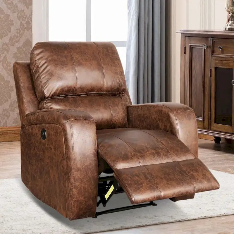 Manual Reclining Fabric Recliner and Single Sofa-22