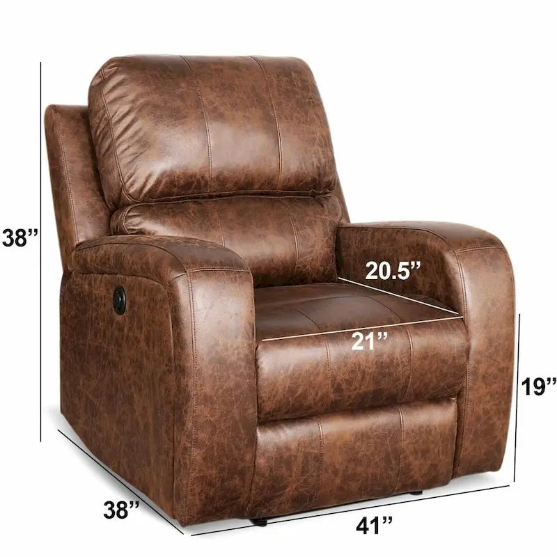 Manual Reclining Fabric Recliner and Single Sofa-28