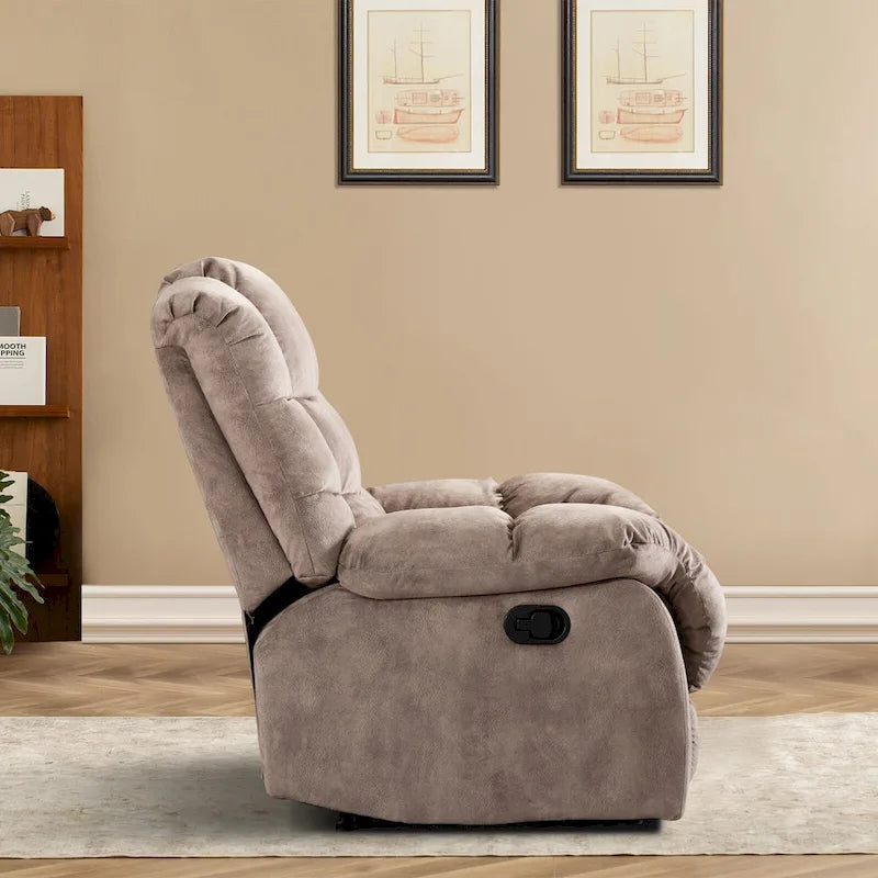 Manual Reclining Fabric Recliner and Single Sofa-30