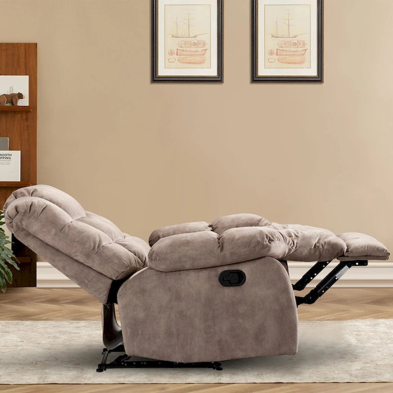 Manual Reclining Fabric Recliner and Single Sofa-31