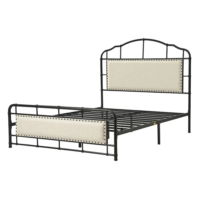 Eufemia Industrial 62 High Headboard Platform Metal Bed Frame by HULALA HOME