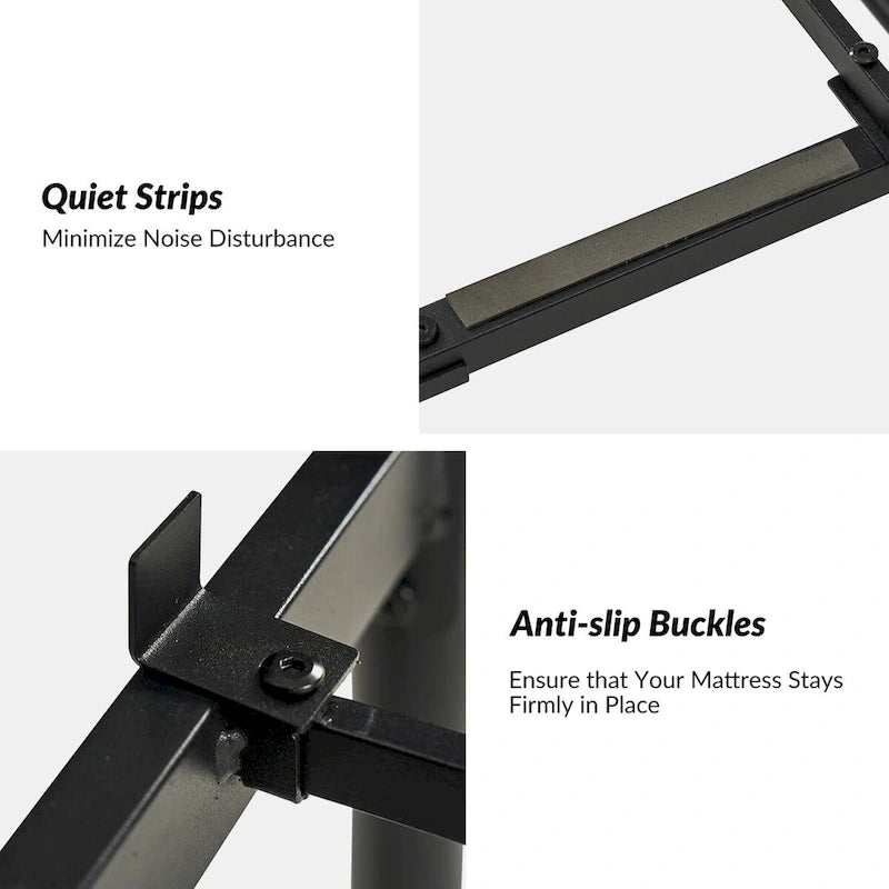 Eufemia Industrial 62 High Headboard Platform Metal Bed Frame by HULALA HOME-6