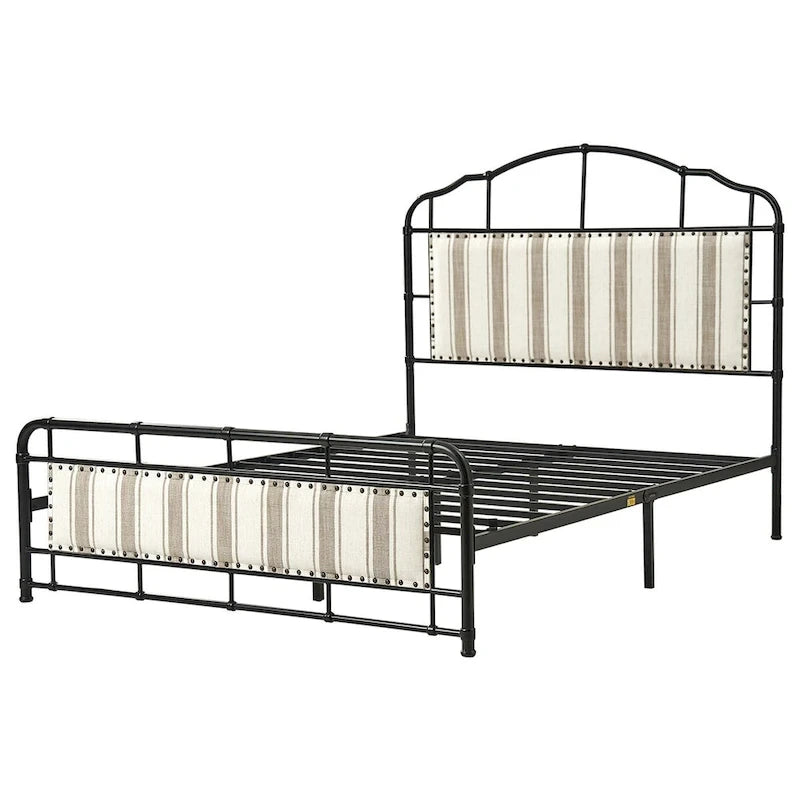 Eufemia Industrial 62 High Headboard Platform Metal Bed Frame by HULALA HOME-17