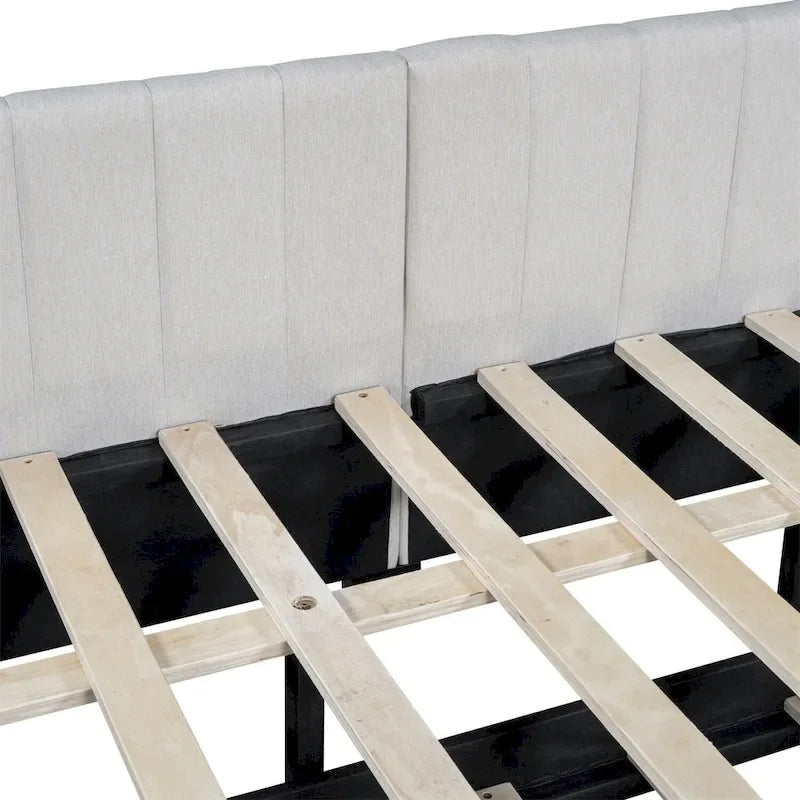 Merax Full Size Upholstered Daybed with Trundle-7