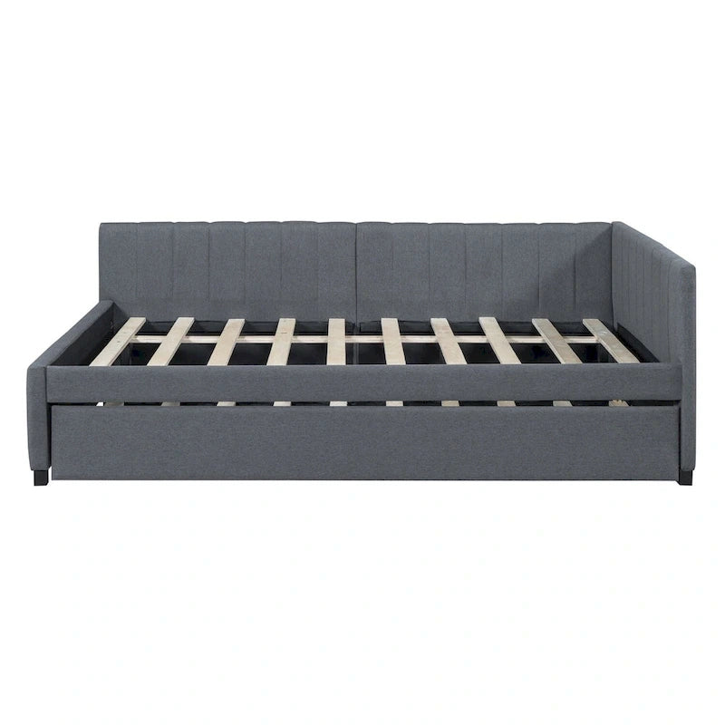 Merax Full Size Upholstered Daybed with Trundle-13