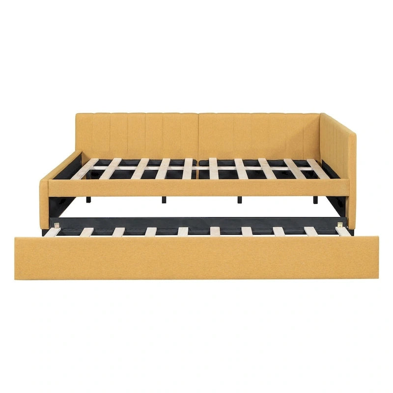 Merax Full Size Upholstered Daybed with Trundle-19