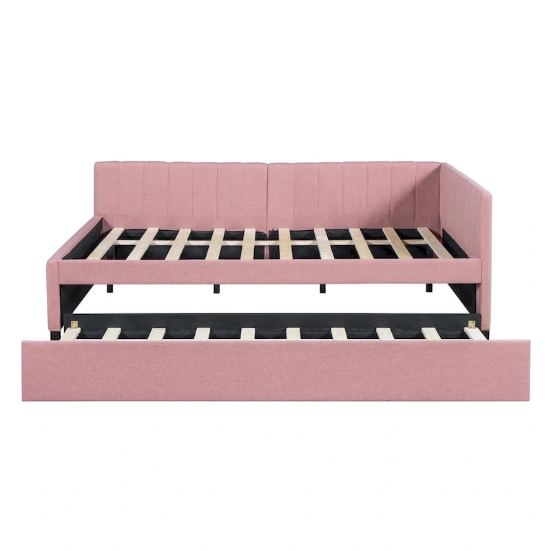Merax Full Size Upholstered Daybed with Trundle-28