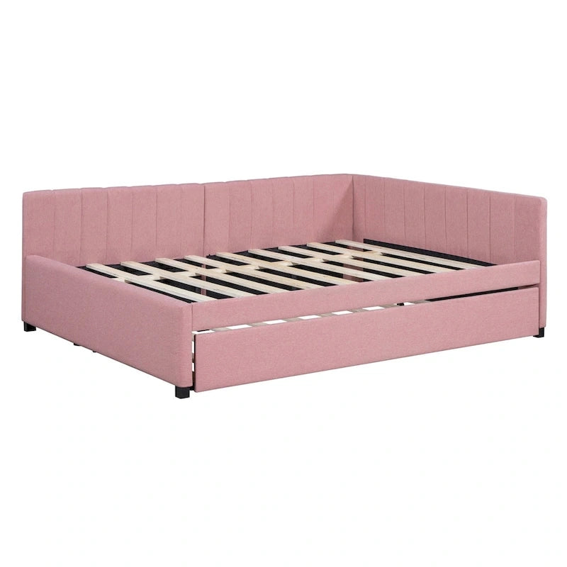 Merax Full Size Upholstered Daybed with Trundle-30