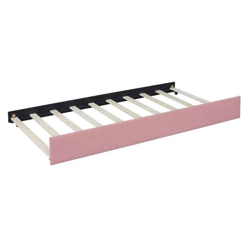 Merax Full Size Upholstered Daybed with Trundle-31