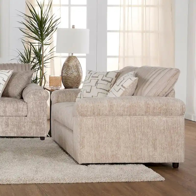 Roundhill Furniture Nason Wide Wale Corduroy Sofa, Loveseat, and Cuddle Chair Set-3