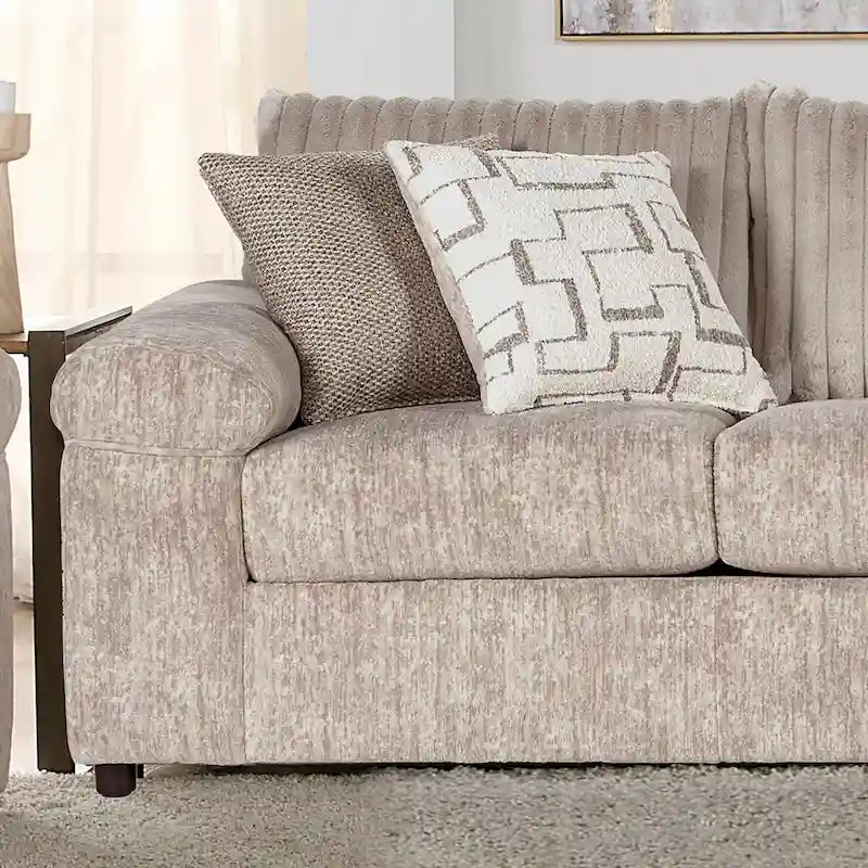 Roundhill Furniture Nason Wide Wale Corduroy Sofa, Loveseat, and Cuddle Chair Set-5