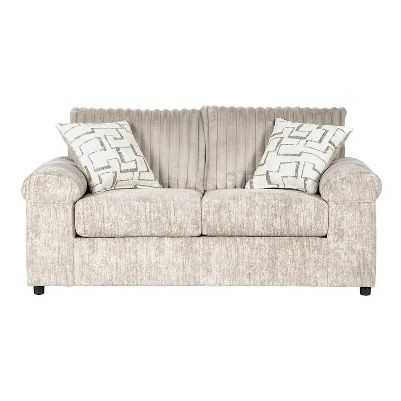 Roundhill Furniture Nason Wide Wale Corduroy Sofa, Loveseat, and Cuddle Chair Set-7