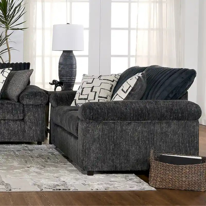 Roundhill Furniture Nason Wide Wale Corduroy Sofa, Loveseat, and Cuddle Chair Set-16