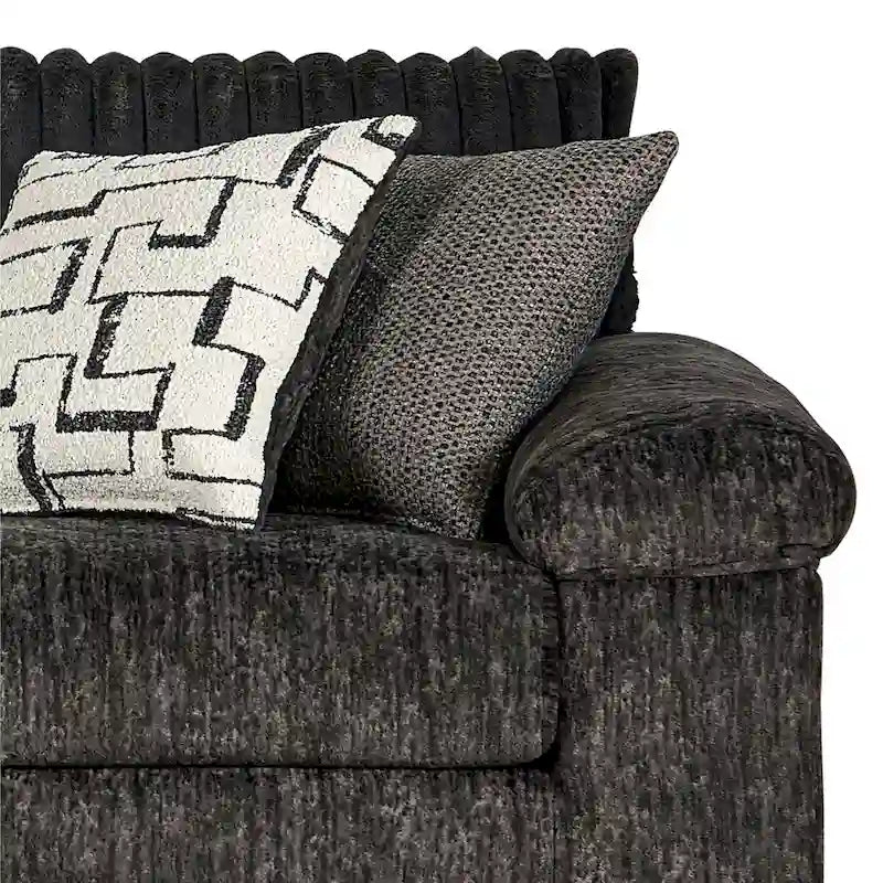 Roundhill Furniture Nason Wide Wale Corduroy Sofa, Loveseat, and Cuddle Chair Set-23