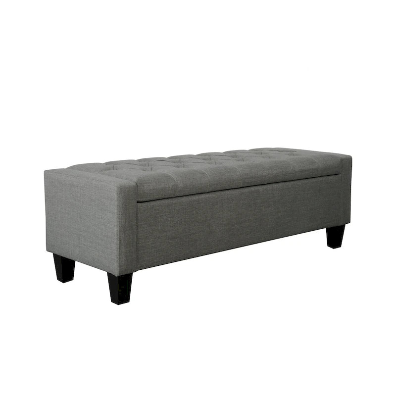 Porthos Home Wren Fabric Button Tufted Storage Bench-24