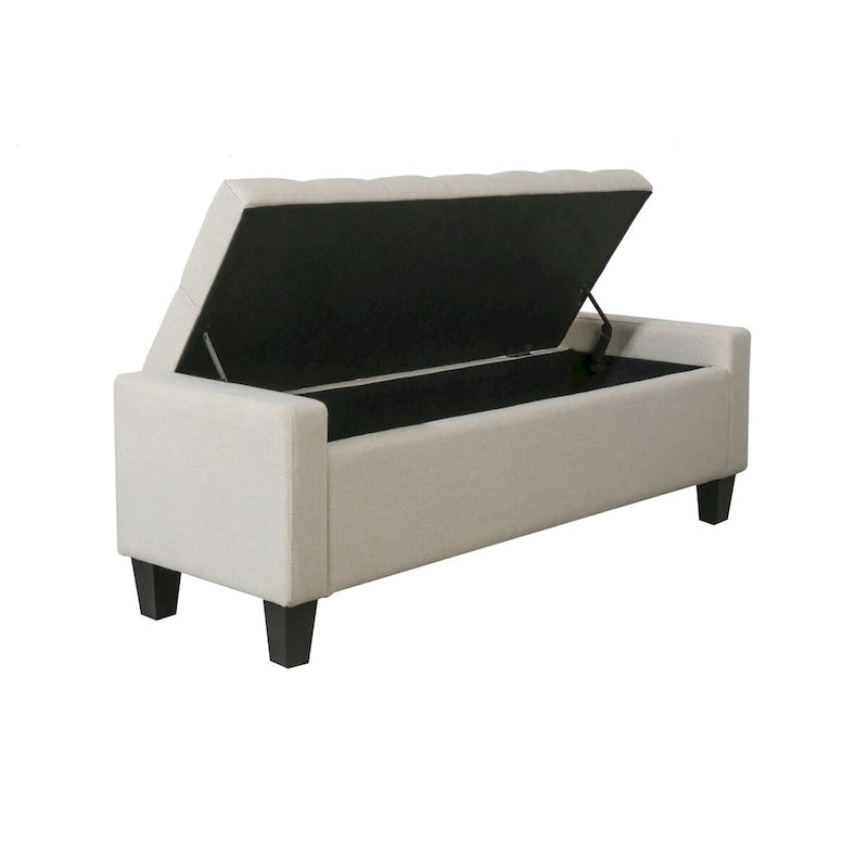 Porthos Home Wren Fabric Button Tufted Storage Bench-5