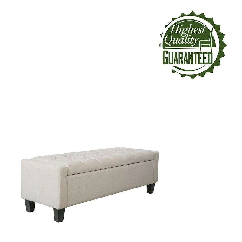 Porthos Home Wren Fabric Button Tufted Storage Bench-9
