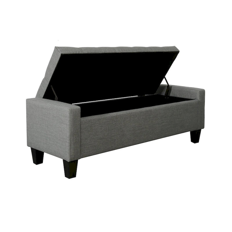 Porthos Home Wren Fabric Button Tufted Storage Bench-11