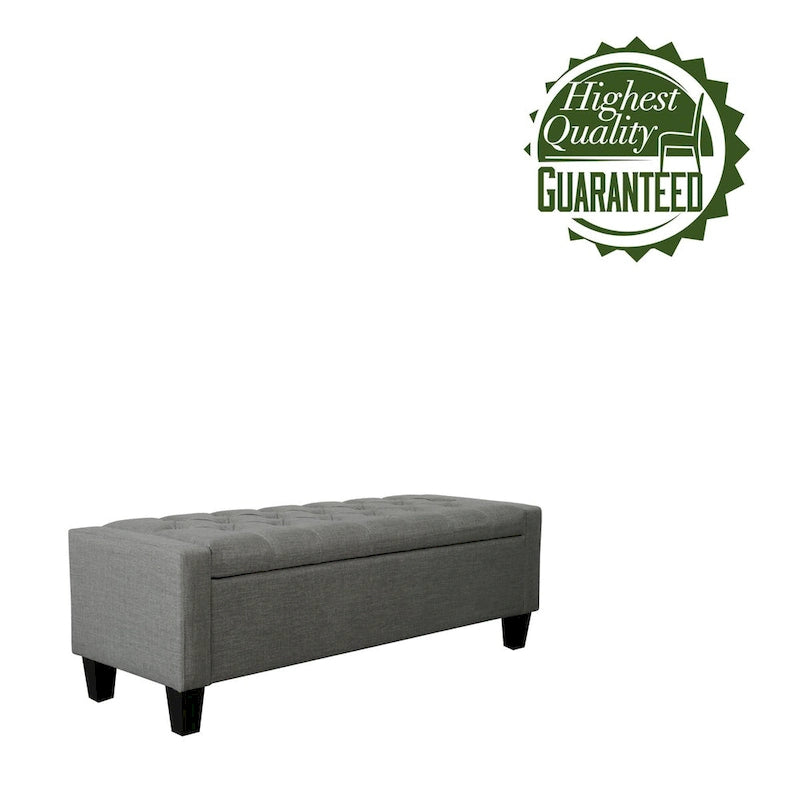 Porthos Home Wren Fabric Button Tufted Storage Bench-15