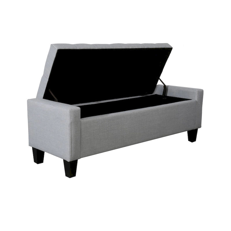 Porthos Home Wren Fabric Button Tufted Storage Bench-17