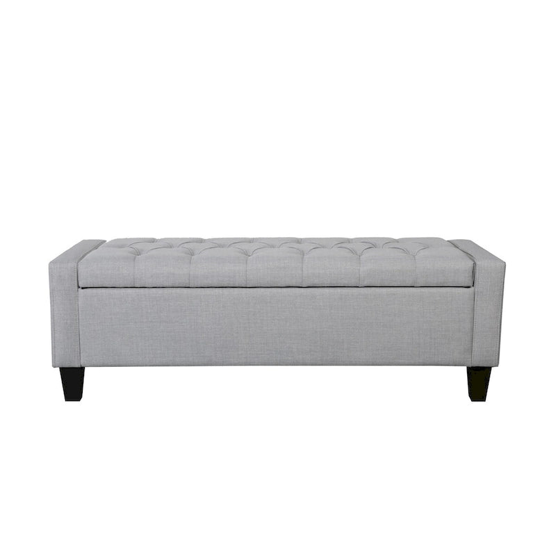 Porthos Home Wren Fabric Button Tufted Storage Bench-18