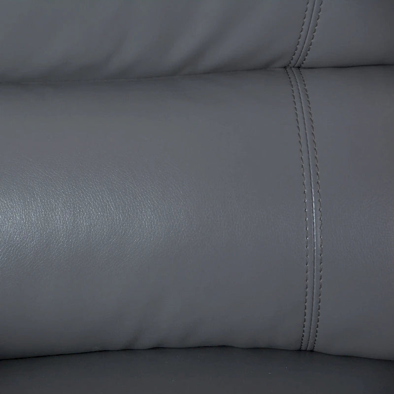 2-Piece Classic Faux Leather Manual Reclining Living Room Sofa Set with Console and Cup Holders-19