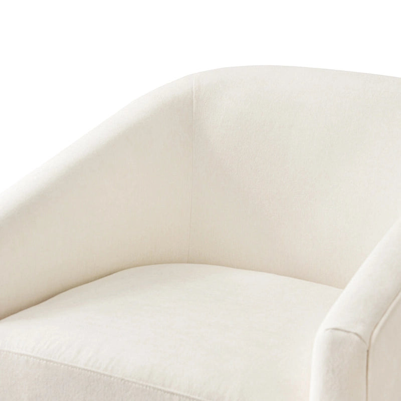 LUE BONA Modern Living Room Armchair Upholstered Wooden Barrel Swivel Accent Chair-13