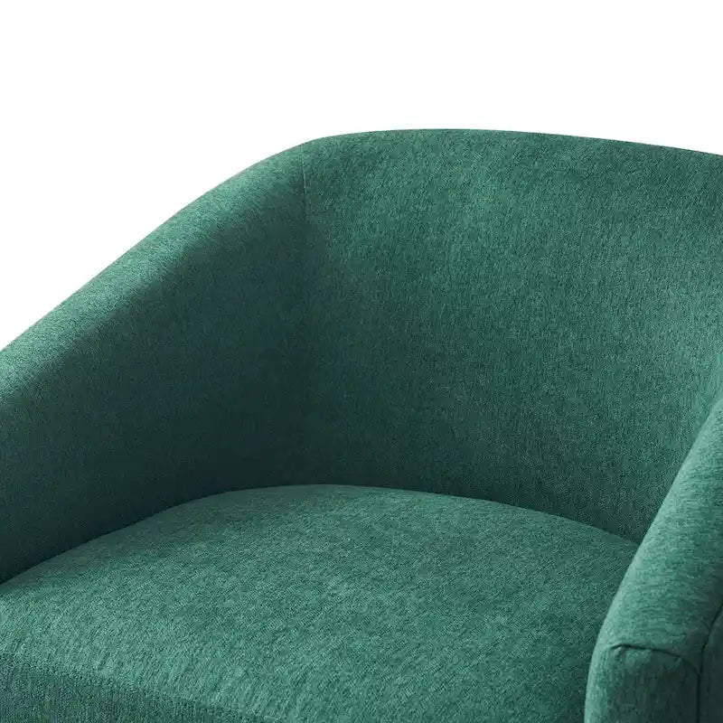 LUE BONA Modern Living Room Armchair Upholstered Wooden Barrel Swivel Accent Chair-27