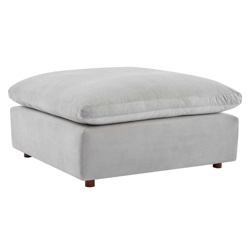 Commix Down Filled Overstuffed Performance Velvet Ottoman-5